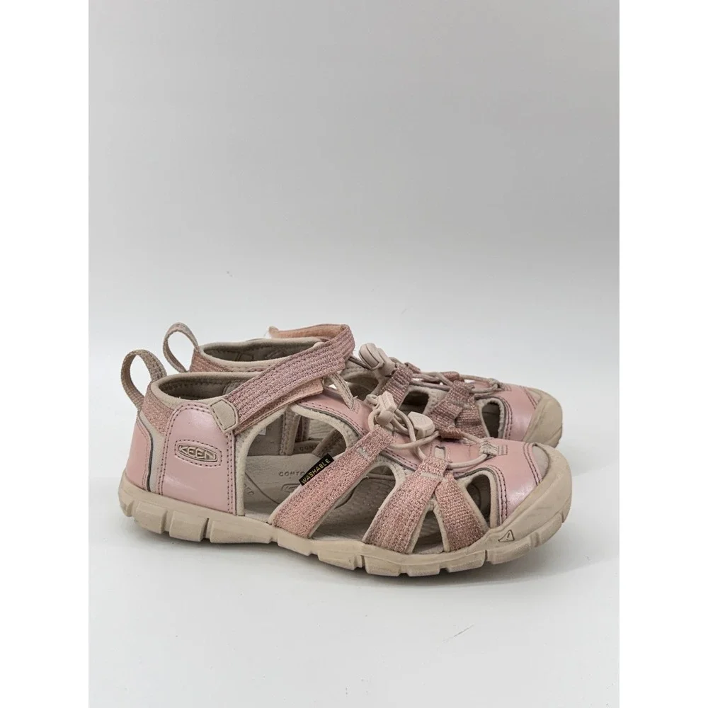 Keen Sandals Kids Size 2 Pink Waterproof Outdoor Sport Seacamp CNX Shoes